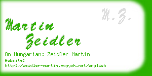 martin zeidler business card